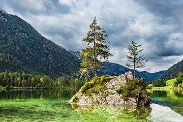 De Hintersee in Ramsau in het Berchtesgadener Land