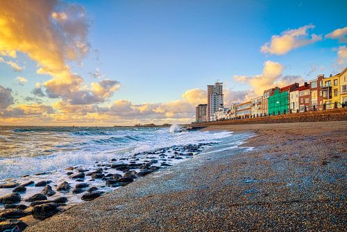 Vlissingen rond zonsondergang