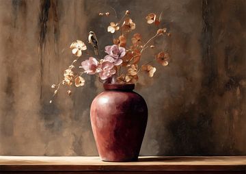 flower vase | Ceramic Bloom by Eye catching paintings