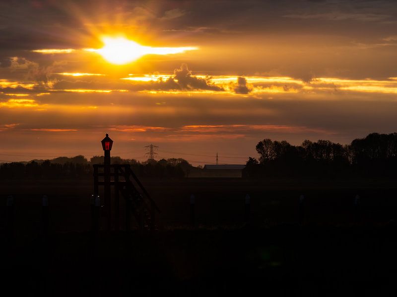 Havenhoofd van Schokland van Jan Enthoven Fotografie