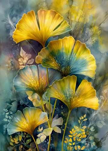 Schilderachtige bloemen Evergreen Ginkgo Biloba 2