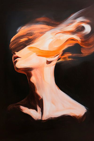 Künstlerisches Porträt in Bewegung von Poster Art Shop