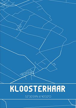 Blauwdruk | Landkaart | Kloosterhaar (Overijssel) van Rezona