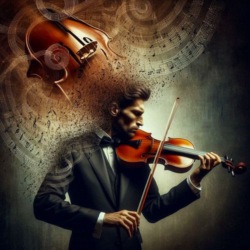 Man speelt viool