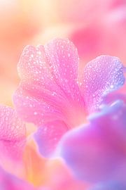 Zarte Blüte mit Tau-Tröpfchen von Poster Art Shop