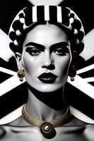Frida, op art portrait