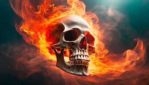 Skull skull with fire