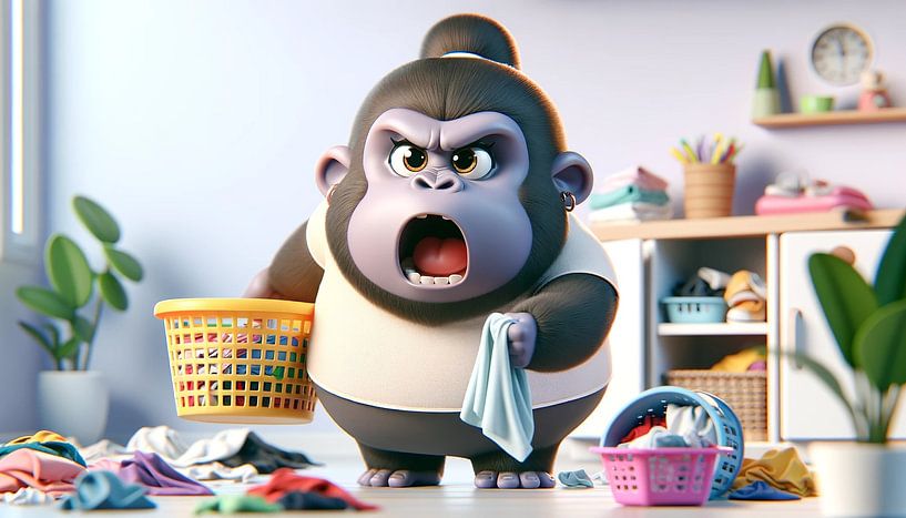 Le chaos du linge et l'appel du devoir par artefacti