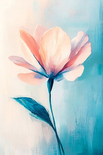 Abstracte bloem in zachte kleuren