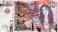Amy Winehouse 50 Pfund Rechnung von Rene Ladenius Digital Art Miniaturansicht