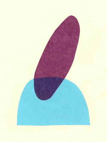 Collage in Mintgrün, Waldgrün und Korallenrot