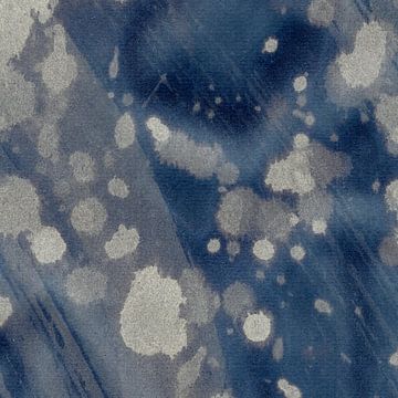 Abstract minimalist watercolor painting in blue