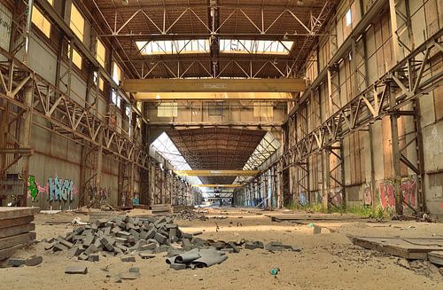 Dilapidated factory hall