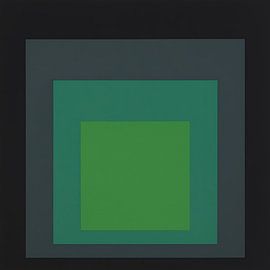 Josef Albers - Hommage an das Quadrat, grün, schwarz, grau, High Resolution von Vivanne