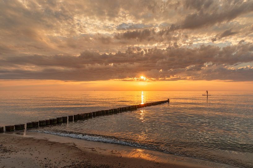 Sunset on the beach by the Baltic Sea by Markus Lange