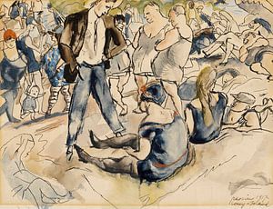 Jules Pascin, Figuren am Strand, Coney Island, 1917