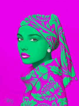 Fille au silence violet sur René van den Berg