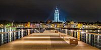 Deventer Skyline met Lebuïnuskerk in de avond - 12