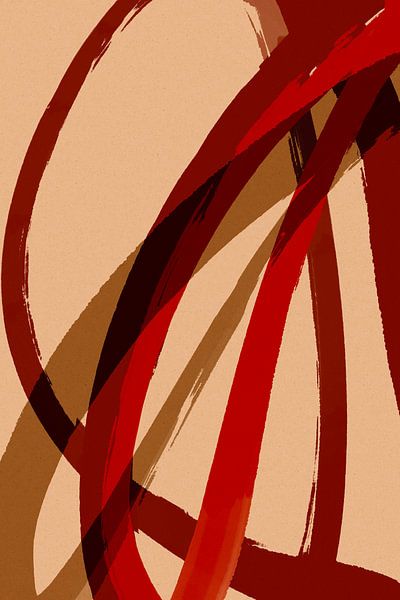 Red Strokes No 1 by Treechild