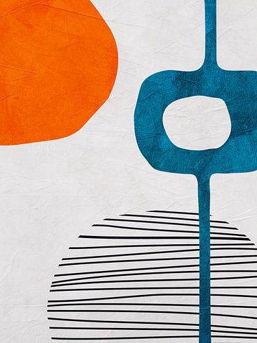 Abstract, organic, geometric, modern, colourful art