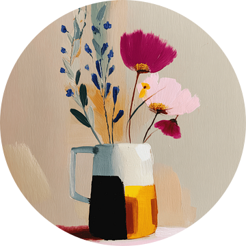 Kleurrijk stilleven met bloemen