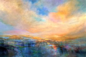 In het avondlicht - gouden wolken van Annette Schmucker