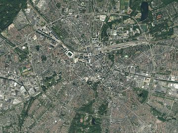 Luchtfoto van Eindhoven van Maps Are Art