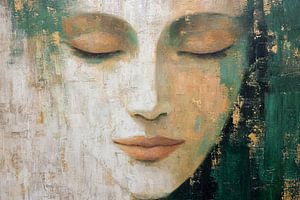 Soft Gaze – Abstract portret rustig en vrouwelijk
