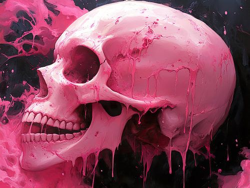 Abstrakte Schädelkunst - Moderne Illustration mit dramatischen Details und mystischer Anmutung