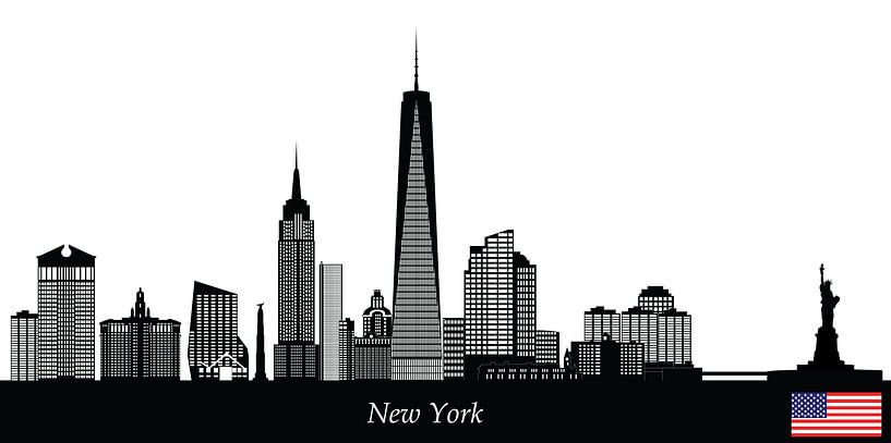 new york city skyline illustration by ChrisWillemsen