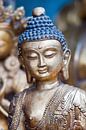 Goud geschilderde houten bodhisattva sculptuur van Tony Vingerhoets thumbnail