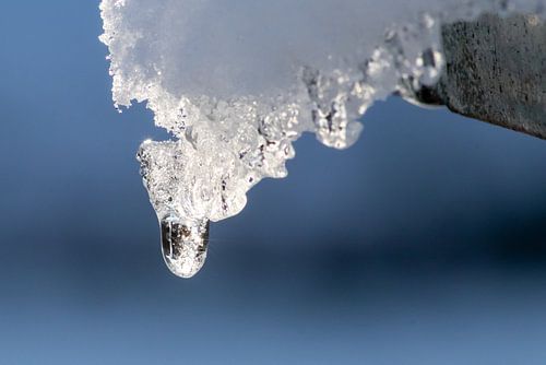 Crystal-clear icicle drop welcomes spring