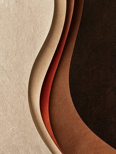 Contour Study II | Organic lines in beige and terracotta
