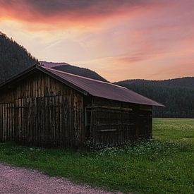 Oude schuur in de Alpen van JWB Fotografie