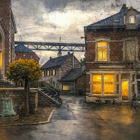 Soirée sur la place tranquille sur Geert Van Baelen