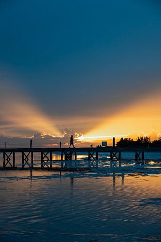 sunset walk on punta coco beach
