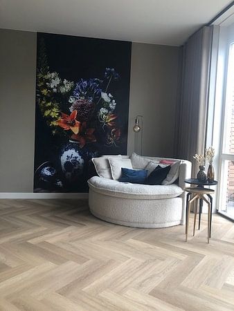 Stilleben mit delfterblauer Vase