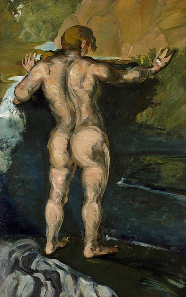 Paul Cezanne, Bader und Felsen- 1860-1866 von Atelier Liesjes