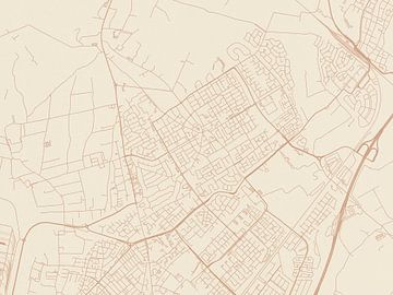 Kaart van Heemskerk in Terracotta van Map Art Studio