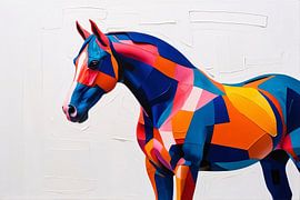 Abstraktes buntes Pferdemotiv von Art & Soul Creations