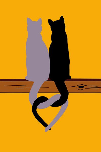 Doux duo de chats par MishMash van Heukelom