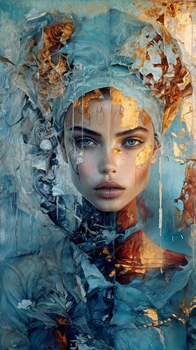 Vrouw  met een hoofdtooi