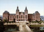 Rijksmuseum Amsterdam - vintage foto gezien vanaf de Stadhouderskade van Roger VDB thumbnail