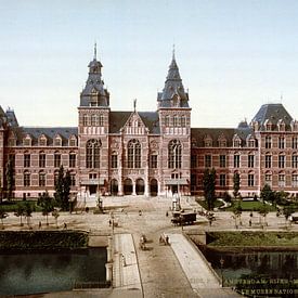 Rijksmuseum Amsterdam - vintage photo seen from Stadhouderskade by Roger VDB