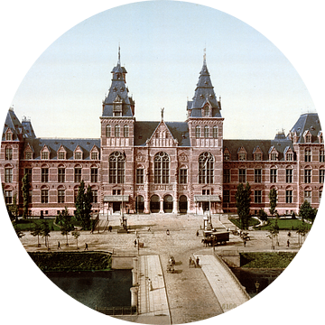 Rijksmuseum Amsterdam - vintage foto gezien vanaf de Stadhouderskade van Roger VDB