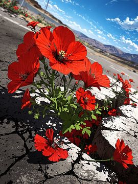 rote Blume von Giandra Safaraz