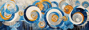 Kreise in Harmonie | Abstrakte Kreise von ARTEO Gemälde