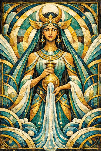 Anahita Perzische Godin schilderij.