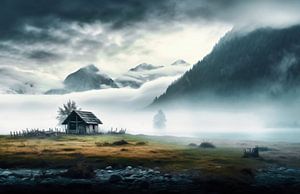 Mystische Herbststimmung in den Bergen