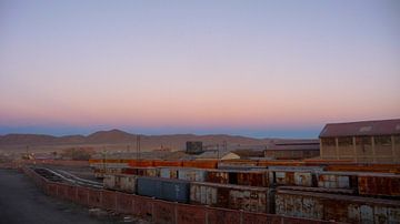 'Eindstation', Salar de Uyuni- Bolivia  van Martine Joanne